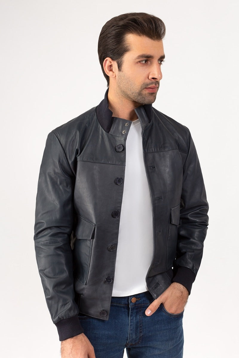 Navy Jacket JKT-LETH-D38-01