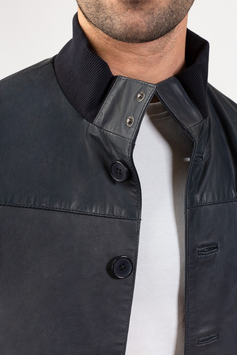 Navy Jacket JKT-LETH-D38-01