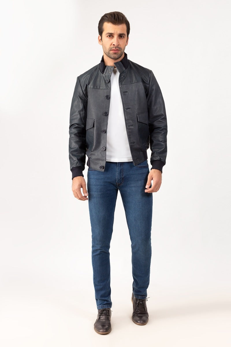 Navy Jacket JKT-LETH-D38-01