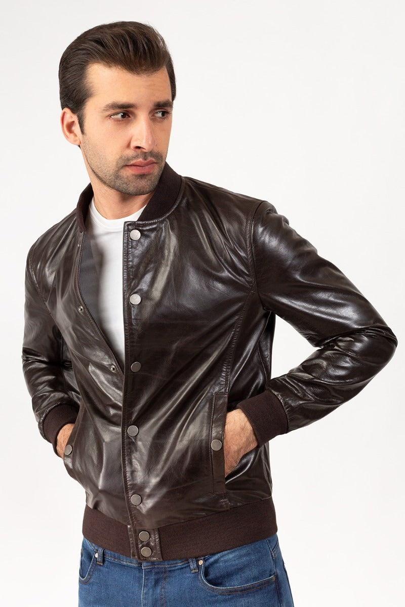 Brown Jacket JKT-LETH-D40-01