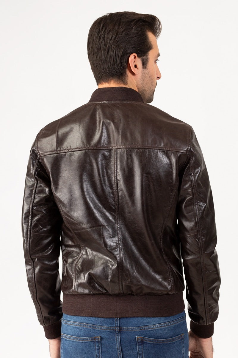 Brown Jacket JKT-LETH-D40-01