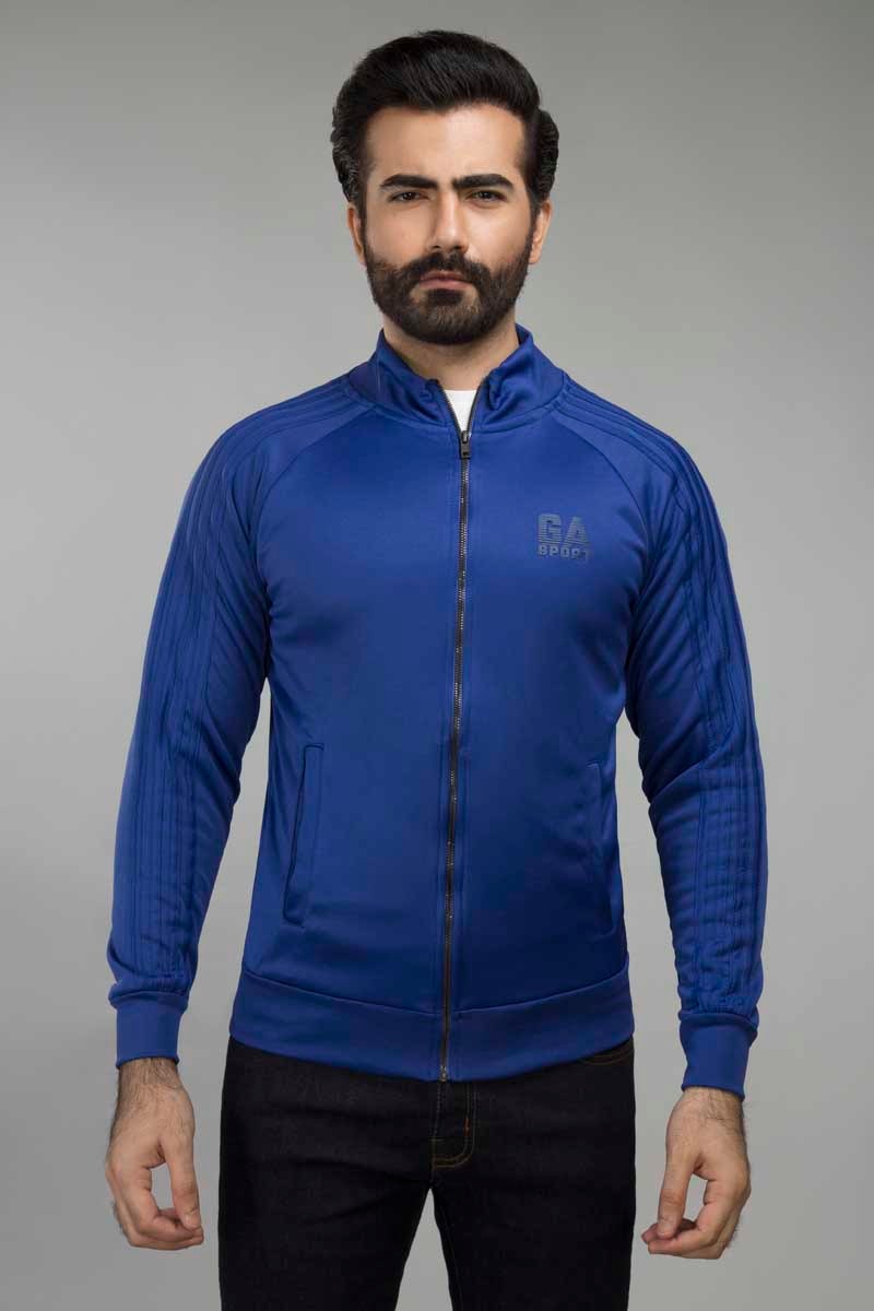 Blue Mock Neck Zipper Jacket JKT-MNZ-62-02