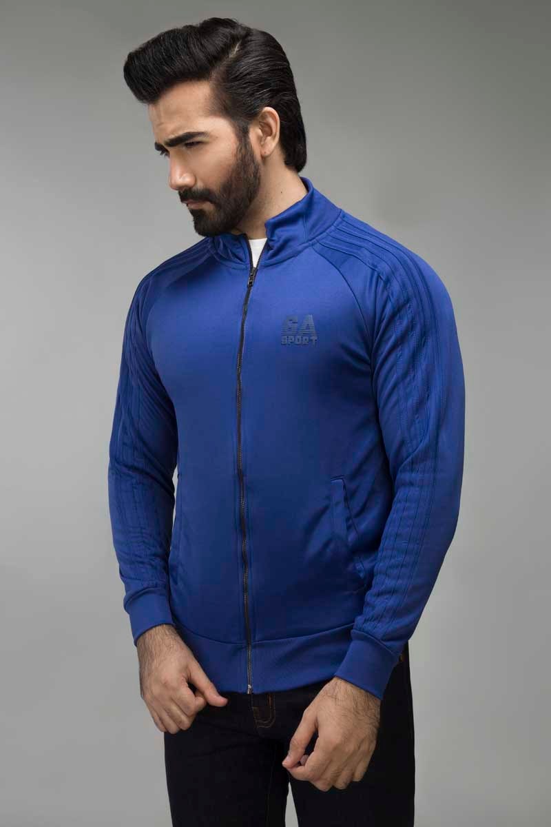 Blue Mock Neck Zipper Jacket JKT-MNZ-62-02