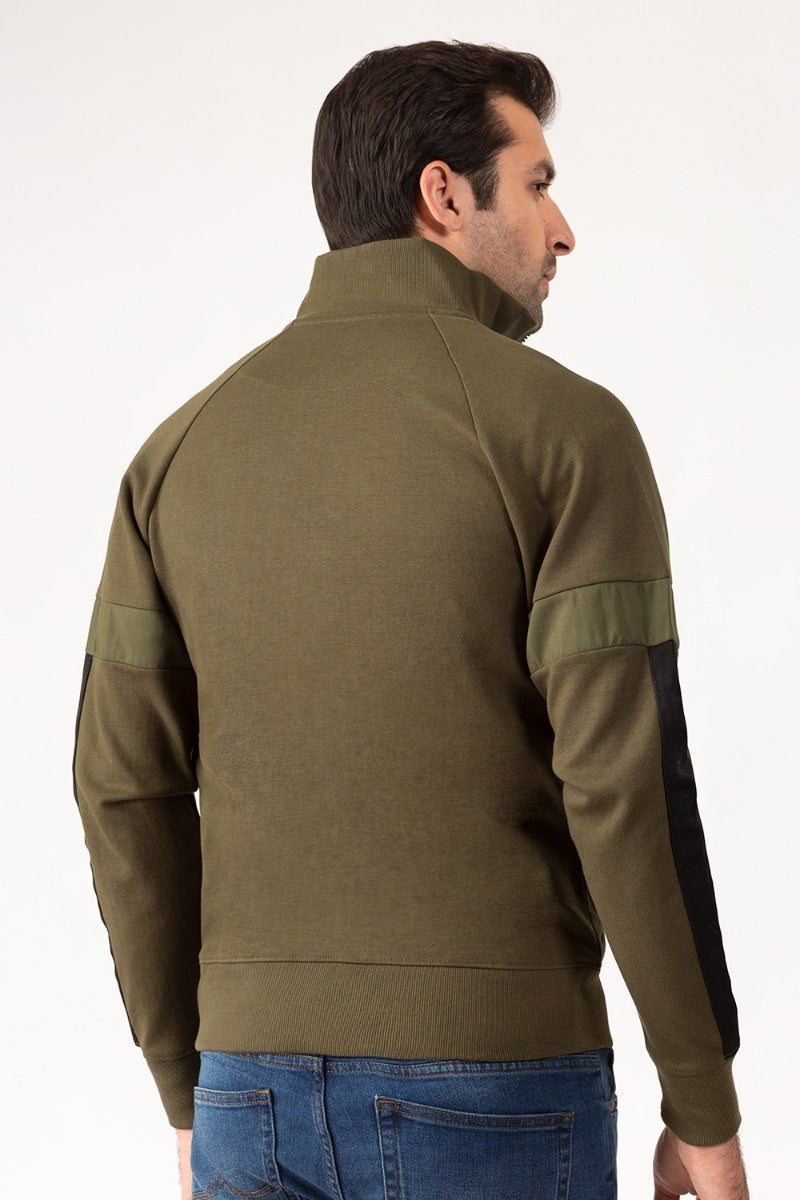 Grey Green Zipper Jacket JKT-MNZ-73-01