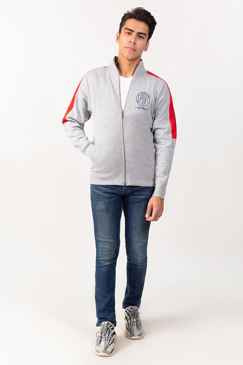 Ash Grey Zipper JKT-MNZ-74-02