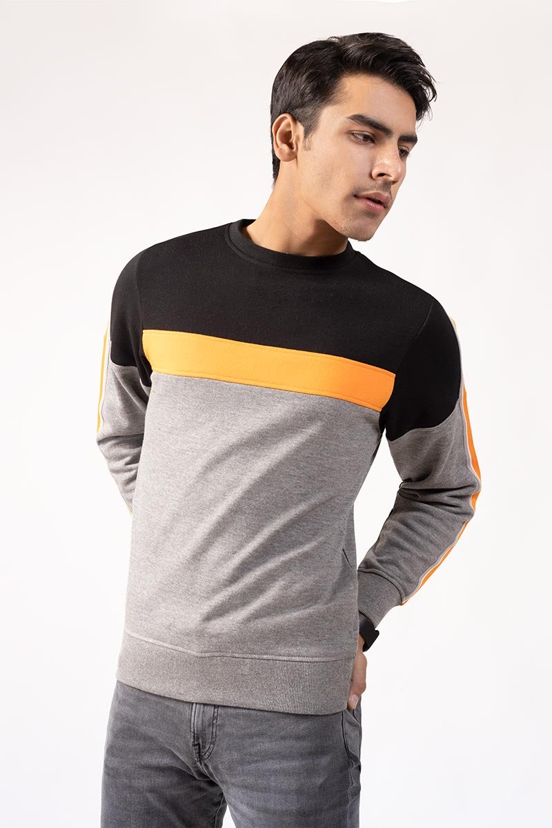 BLACK ORANGE SWEATSHIRT JKT-MSS-14-01