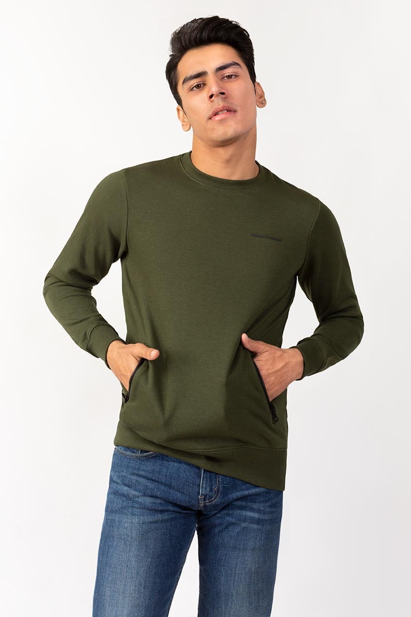 Grey Green Sweatshirt JKT-MSS-15-01