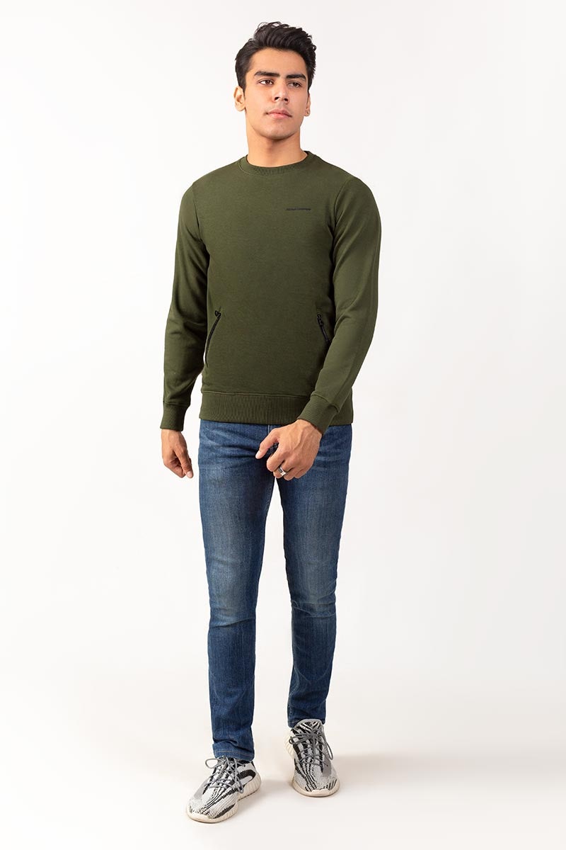 Grey Green Sweatshirt JKT-MSS-15-01