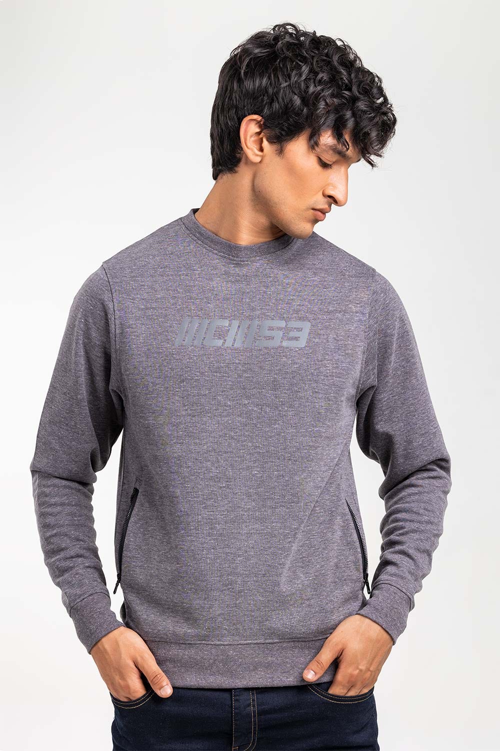 Grey Fashion Sweatshirt JKT-MSS-D23-03