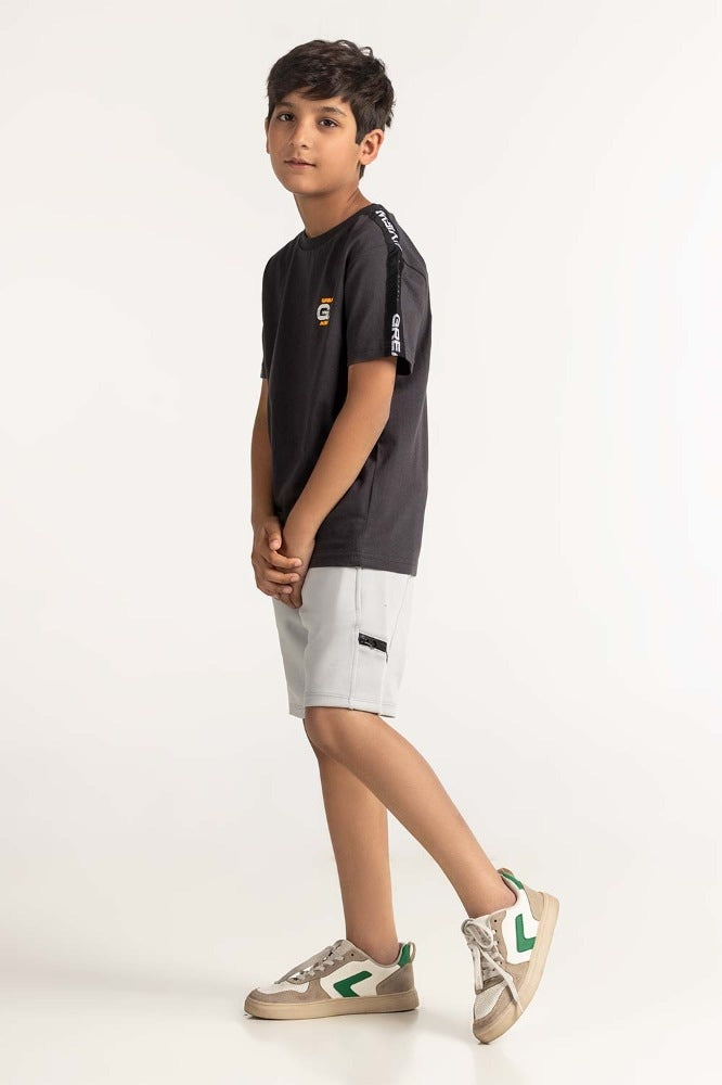 Junior Boy Black Printed Tee JB-TS-SS24-001