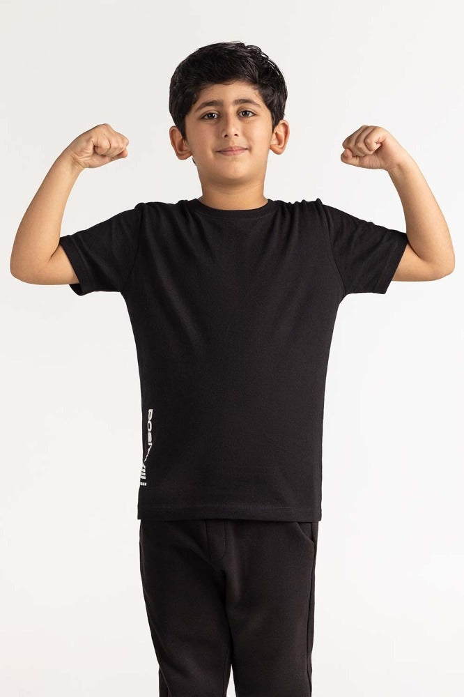 Junior Boy Black Tee JB-TS-SS24-004