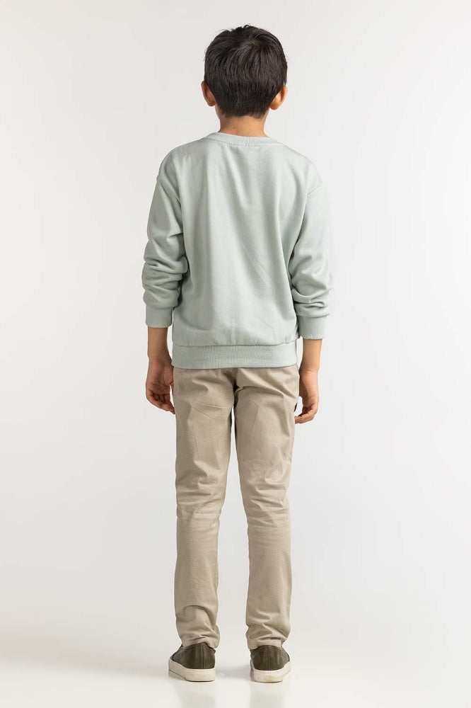 Junior Boy Blue Printed Sweatshirt 224-312-073