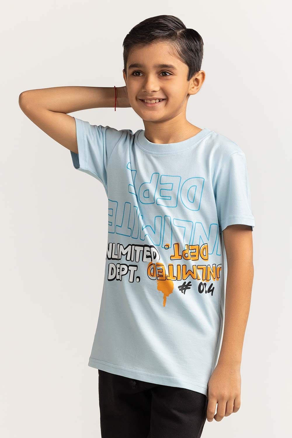 Junior Boy Blue Printed Tee JB-TS-SS24-006