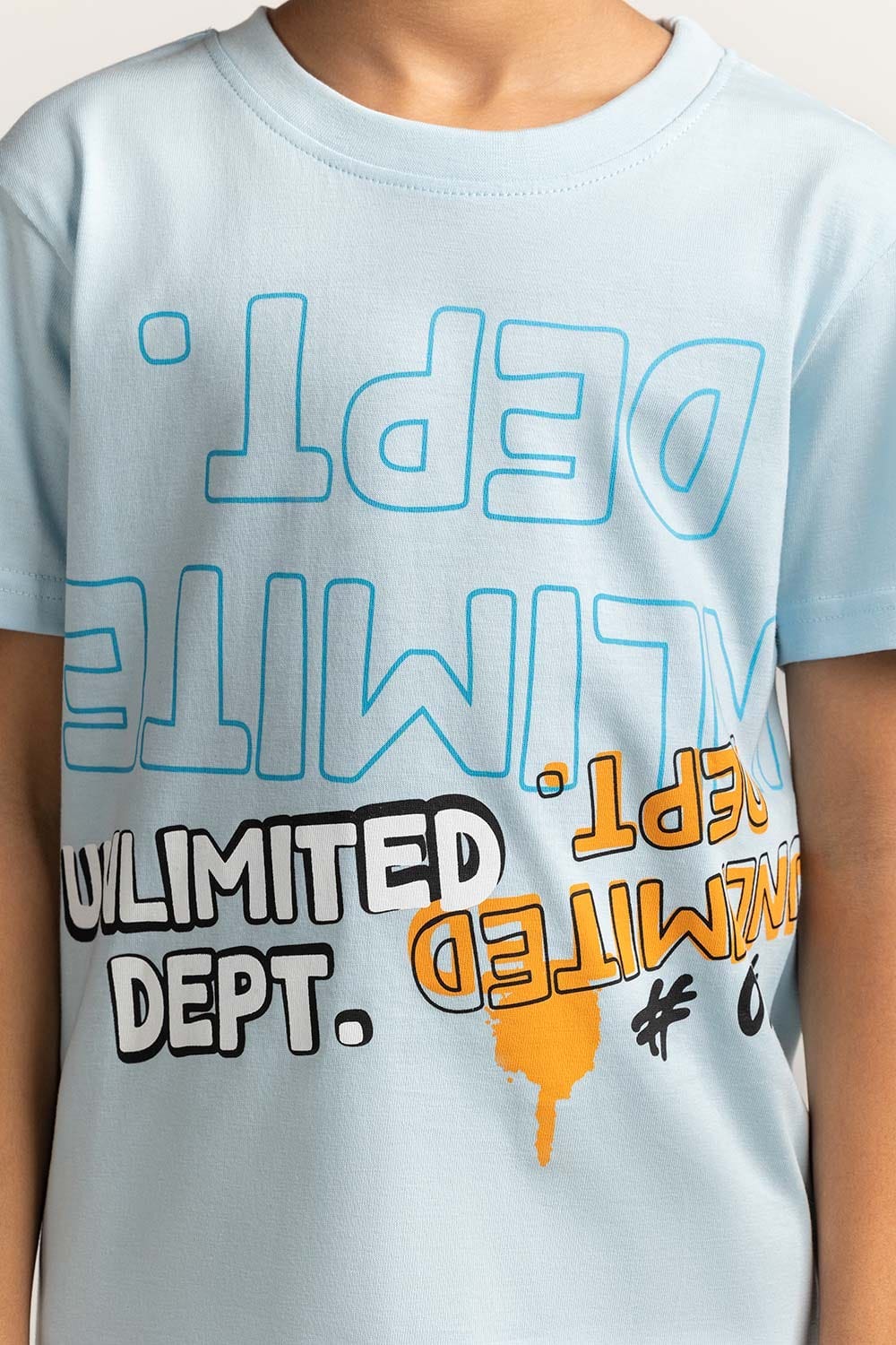 Junior Boy Blue Printed Tee JB-TS-SS24-006
