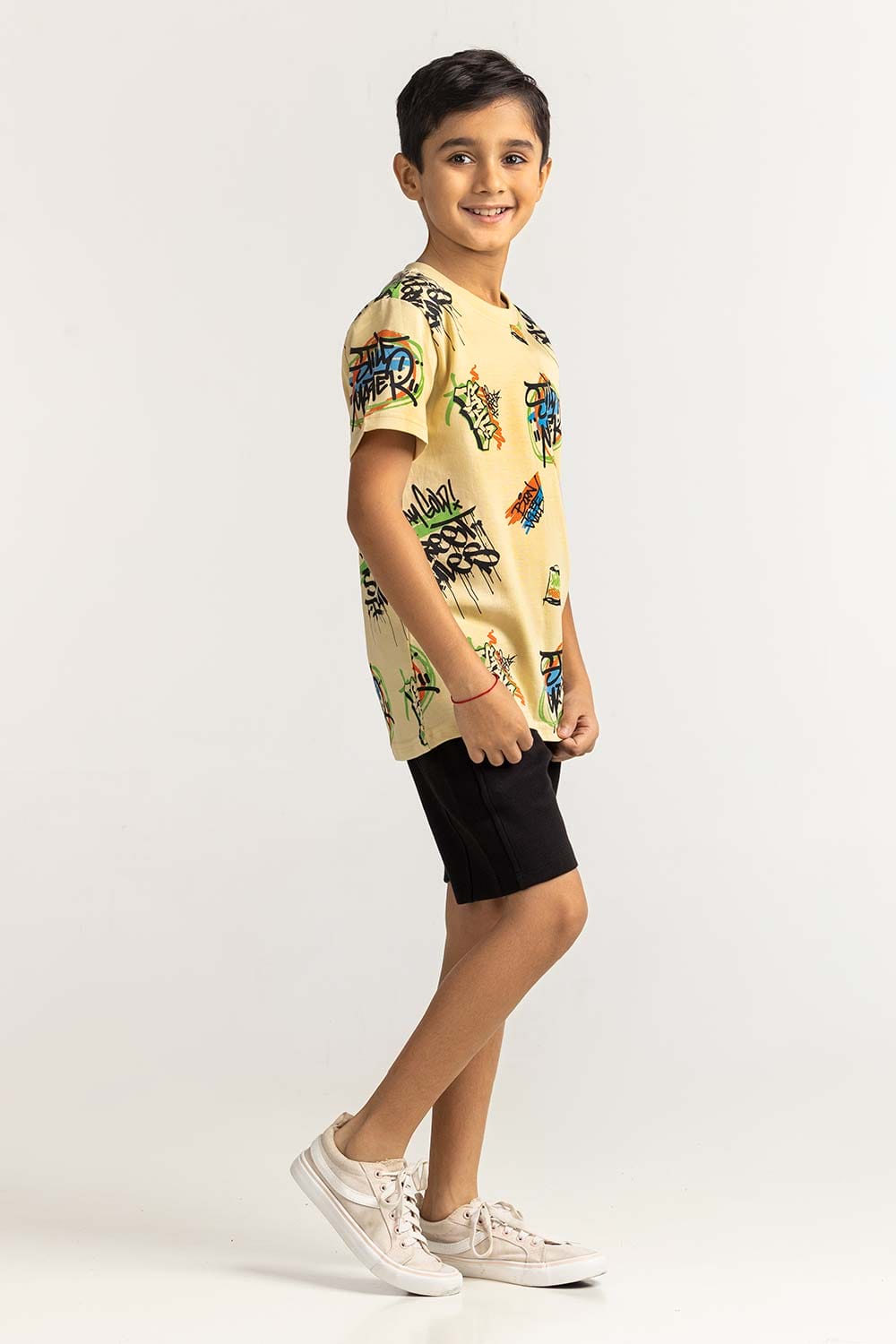 Junior Boy Brown Printed Tee JB-TS-SS24-047