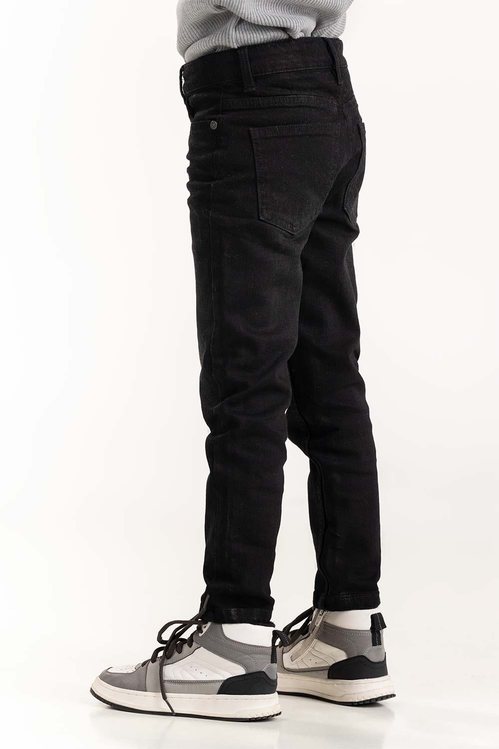 Junior Boy Charcoal Jeans With An Adjustable Inner Waistband 224-321-009
