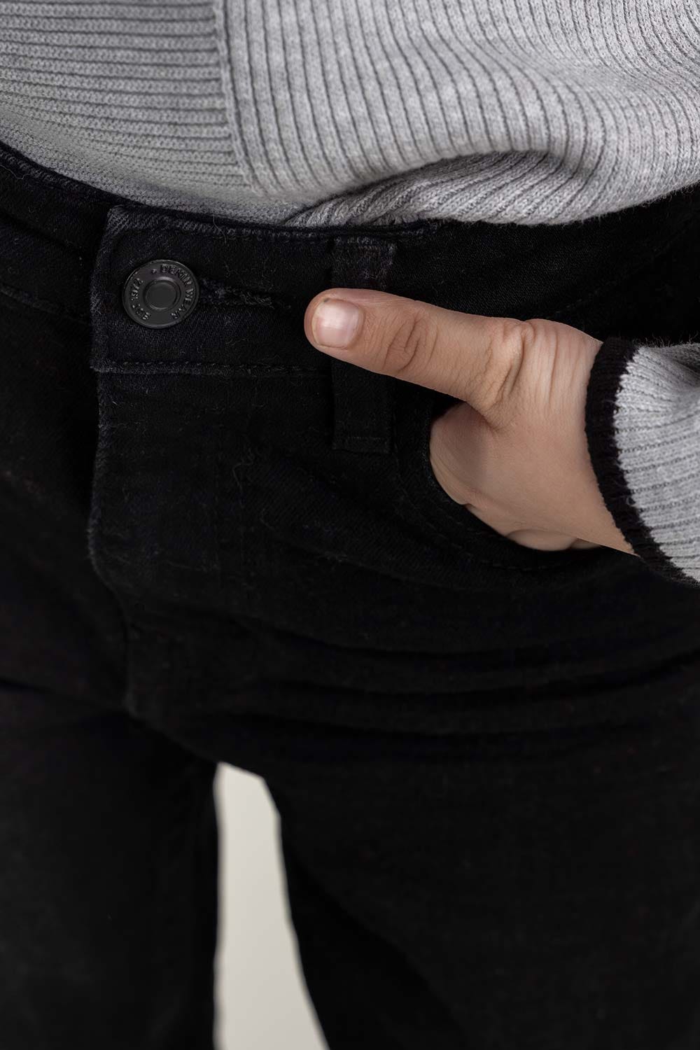 Junior Boy Charcoal Jeans With An Adjustable Inner Waistband 224-321-009