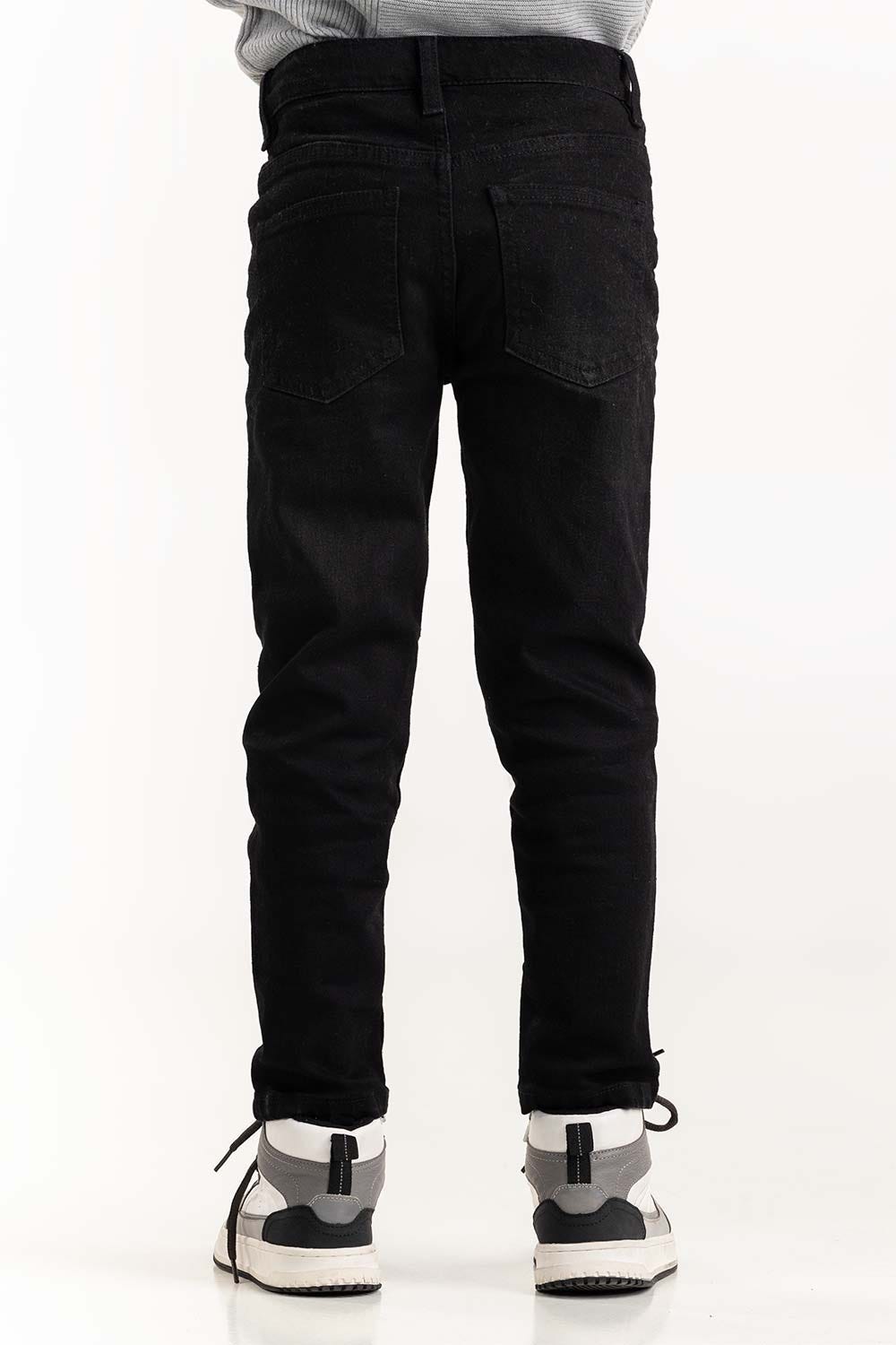 Junior Boy Charcoal Jeans With An Adjustable Inner Waistband 224-321-009