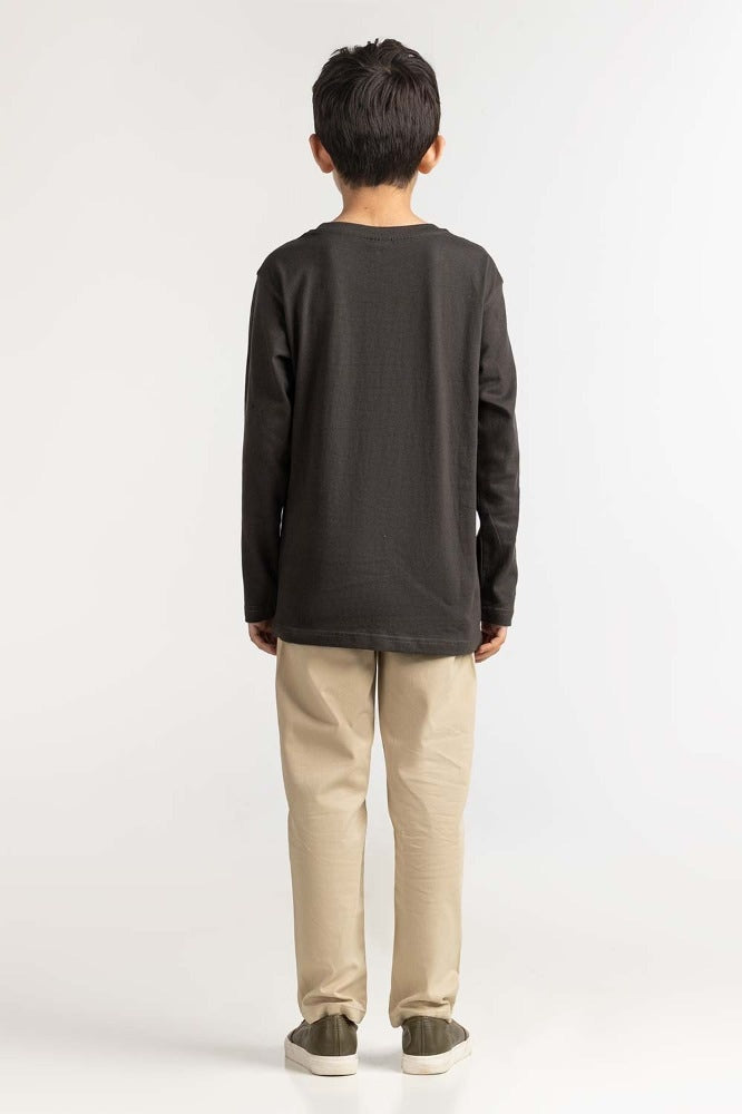 Junior Boy Dark Grey Basic Tee JB-TS-WS23-003