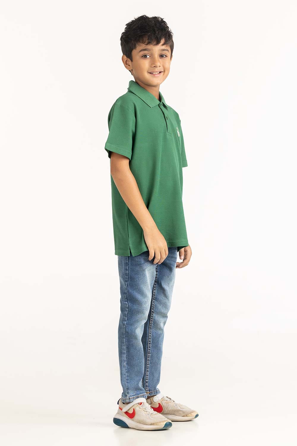 Junior Boy Green Polo 231-313-041 B
