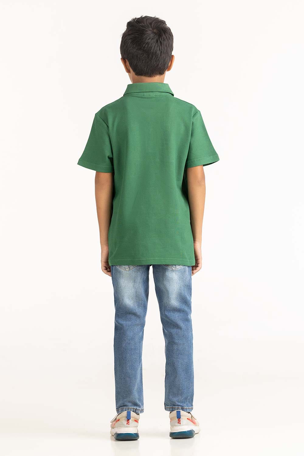 Junior Boy Green Polo 231-313-041 B