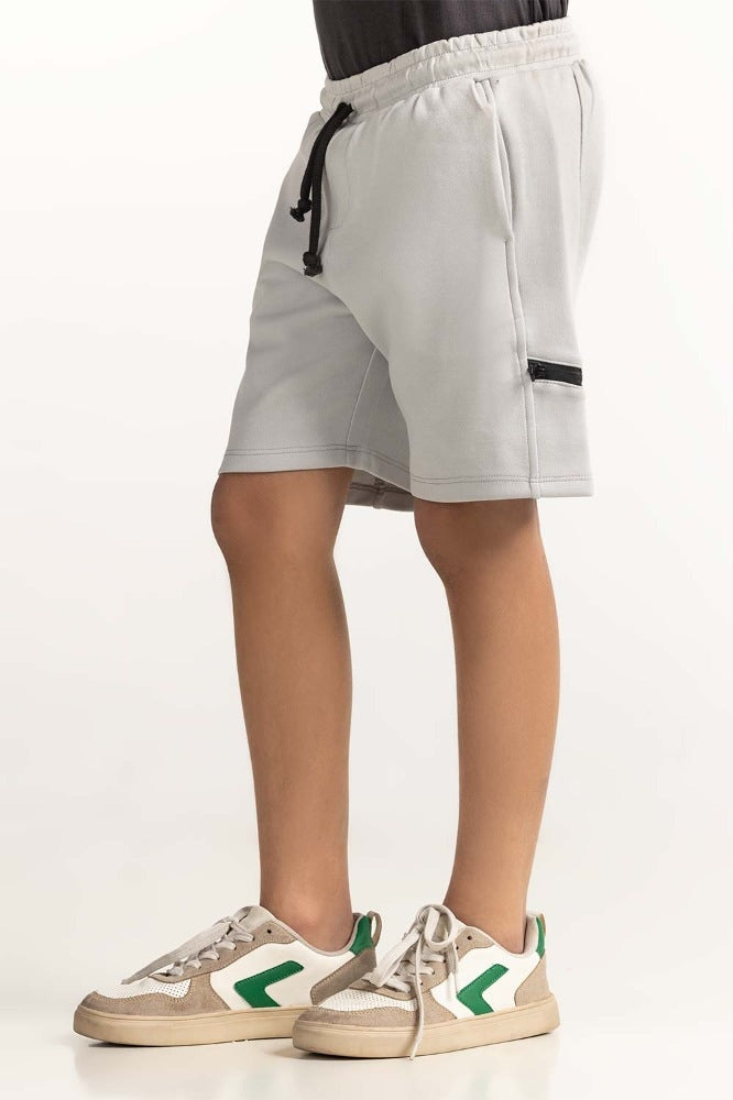 Junior Boy Grey Basic Short JB-SHT-SS24-008