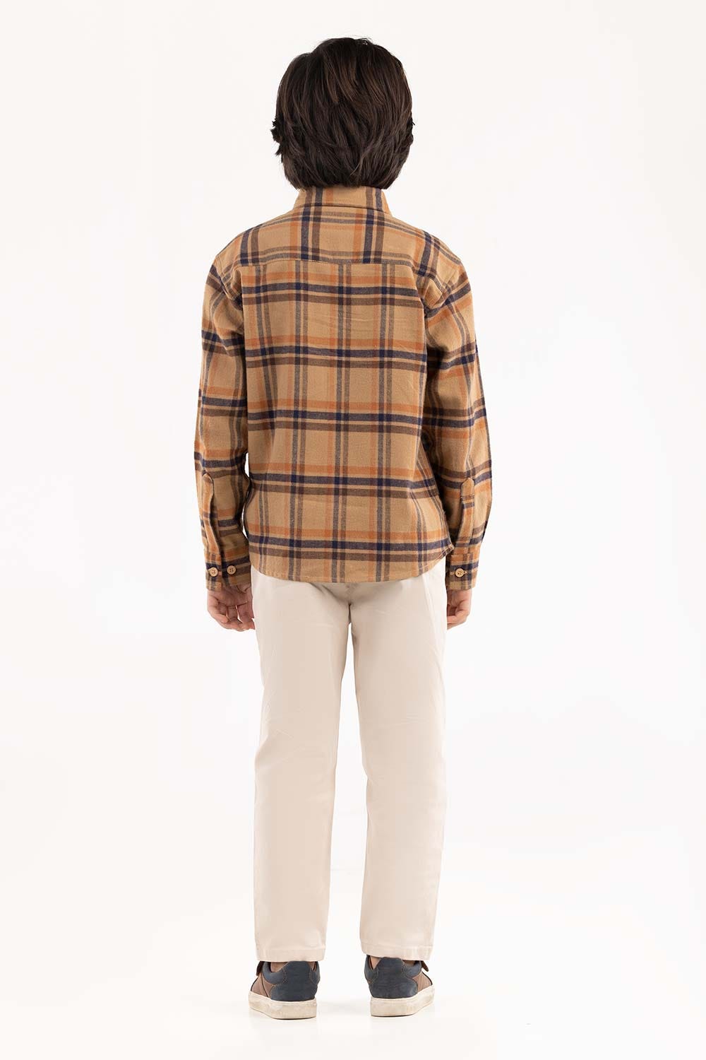 Junior Boy Khaki Casual Shirt 224-317-009