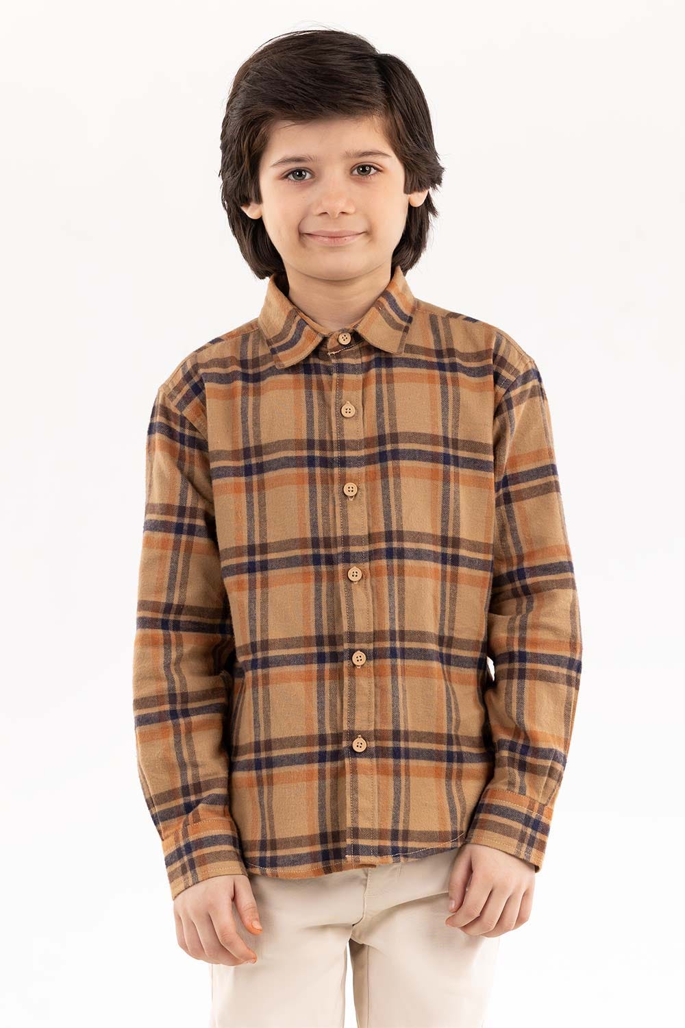 Junior Boy Khaki Casual Shirt 224-317-009