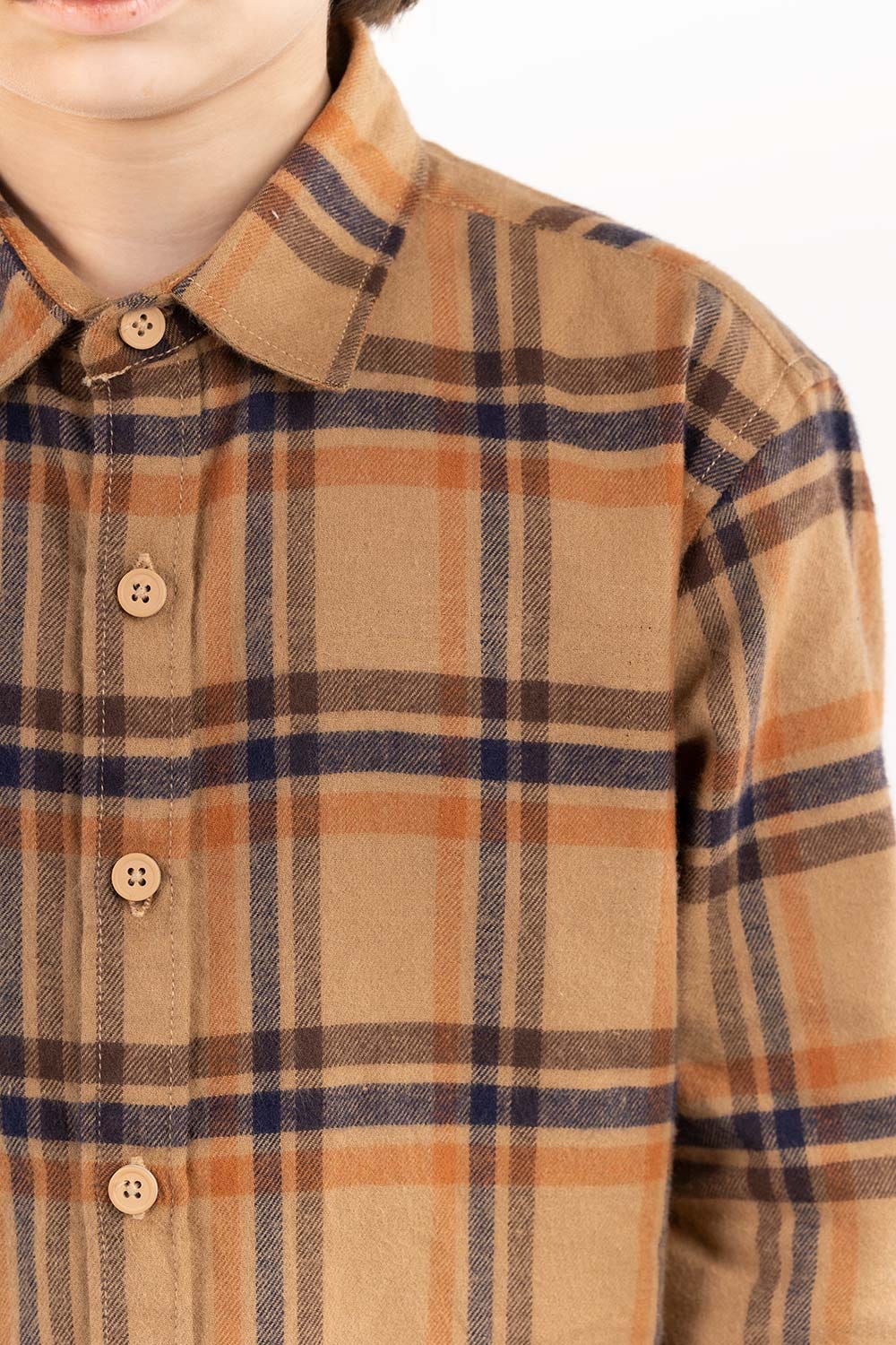 Junior Boy Khaki Casual Shirt 224-317-009