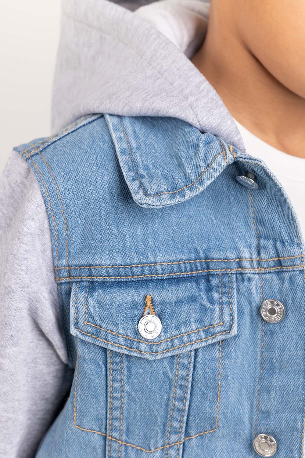 Junior Boy Light Blue Denim Jacket 224-310-045