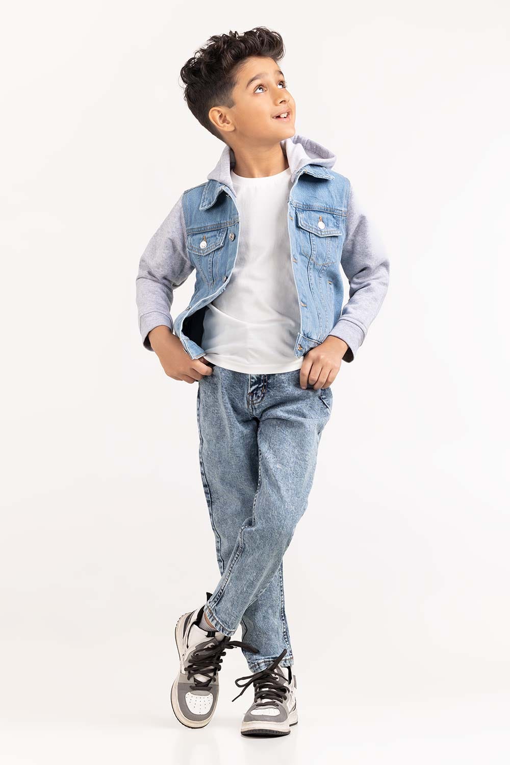Junior Boy Light Blue Denim Jacket 224-310-045