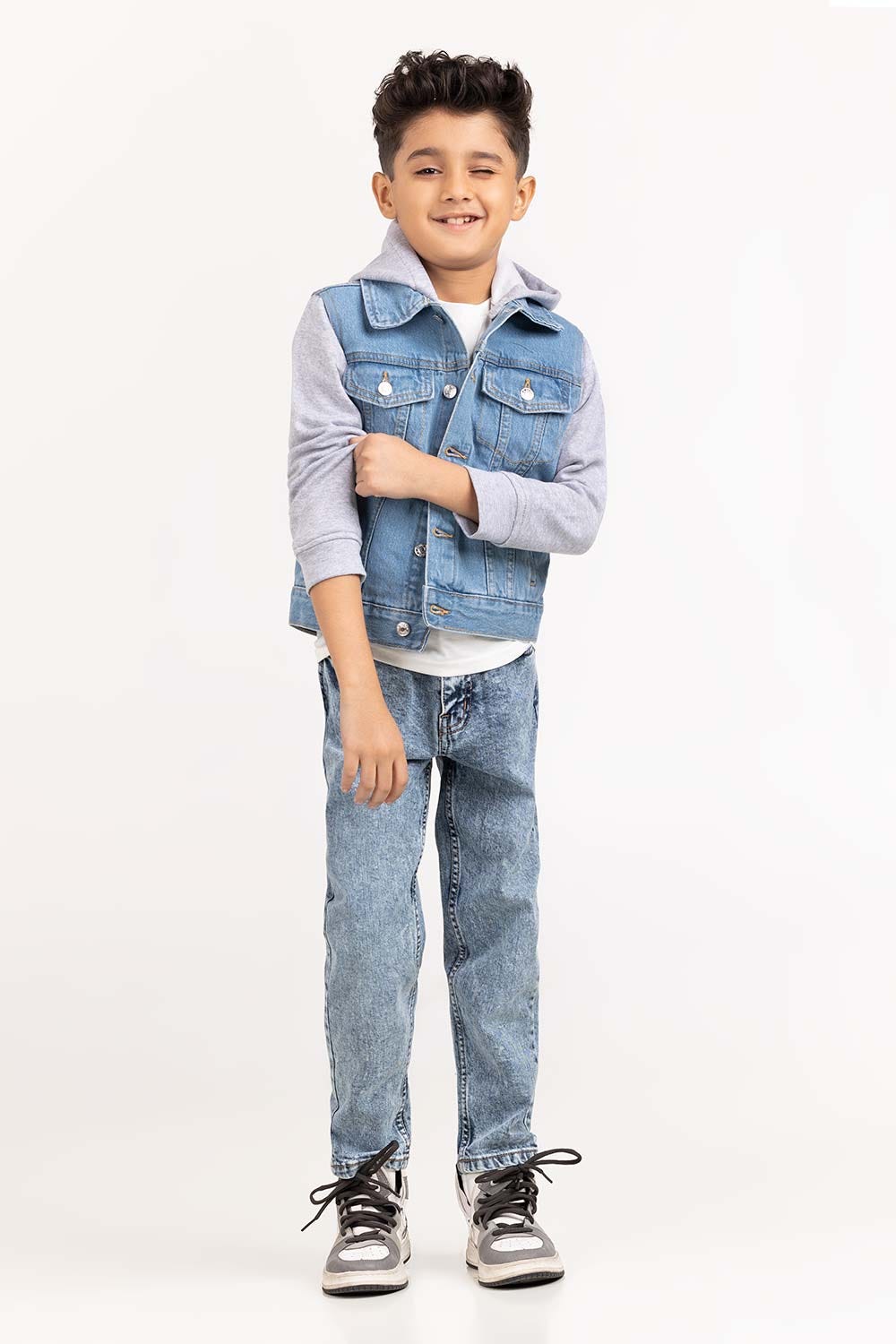 Junior Boy Light Blue Denim Jacket 224-310-045