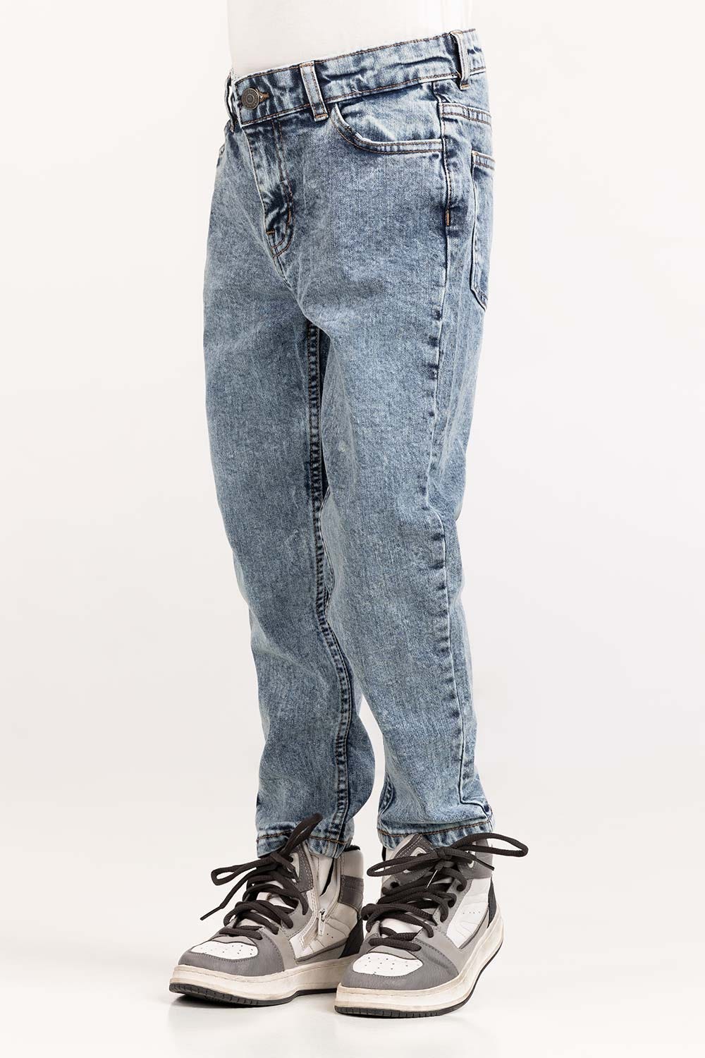 Junior Boy Light Blue Denim Jeans 224-321-007