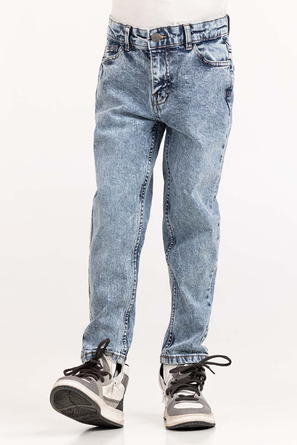 Junior Boy Light Blue Denim Jeans 224-321-007