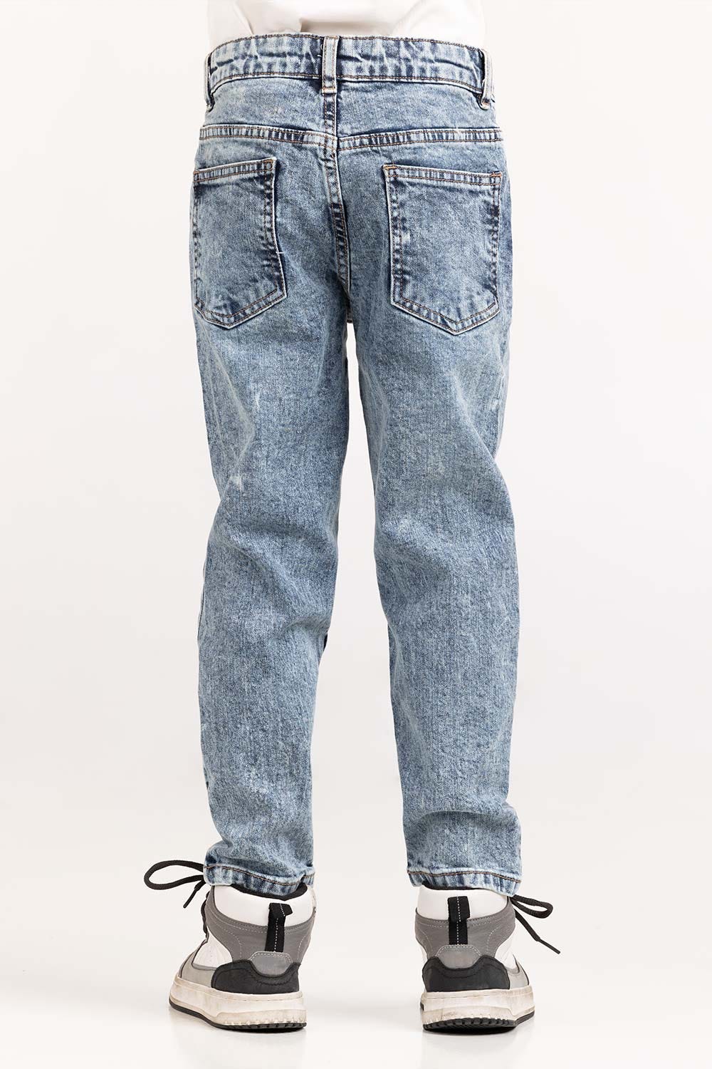 Junior Boy Light Blue Denim Jeans 224-321-007