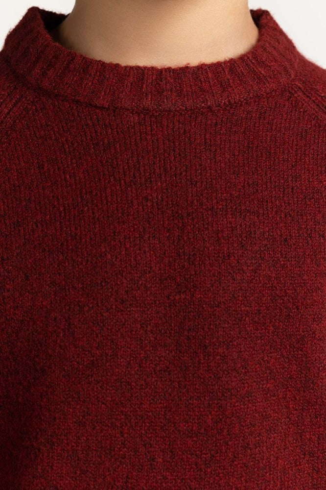 Junior Boy Maroon Basic Sweater JB-SWT-WS23-019