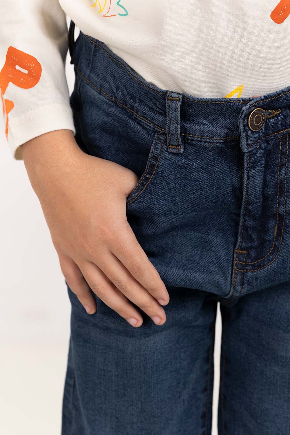 Junior Boy Blue Denim Jeans 224-321-004