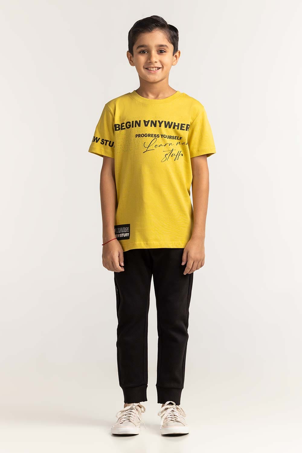 Junior Boy Olive Oil Printed Tee JB-TS-SS24-012