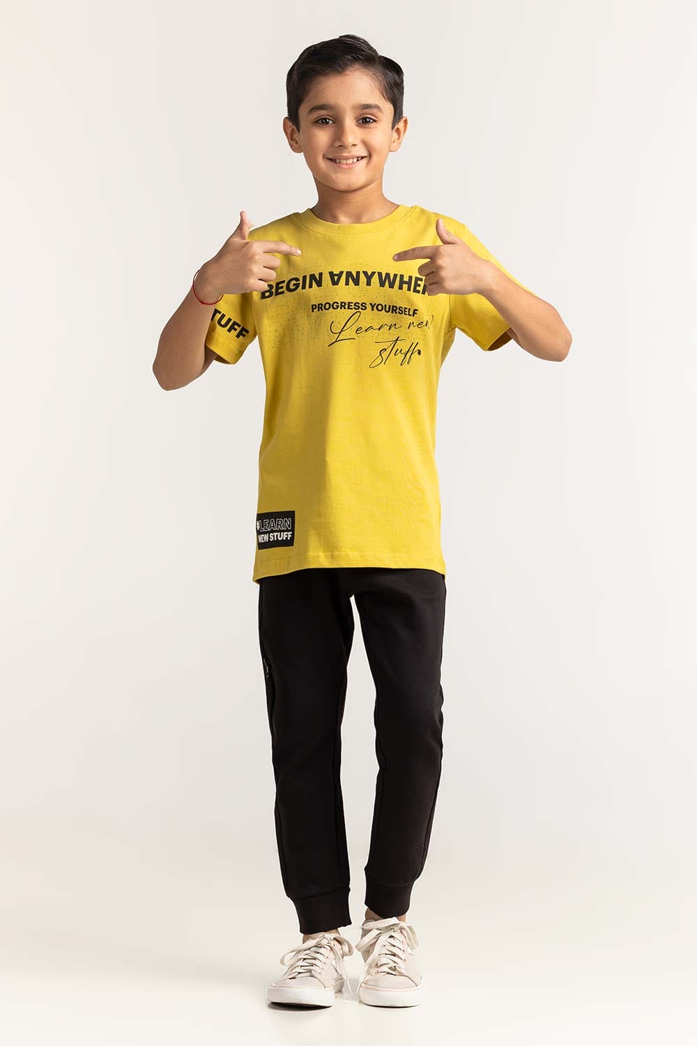 Junior Boy Olive Oil Printed Tee JB-TS-SS24-012