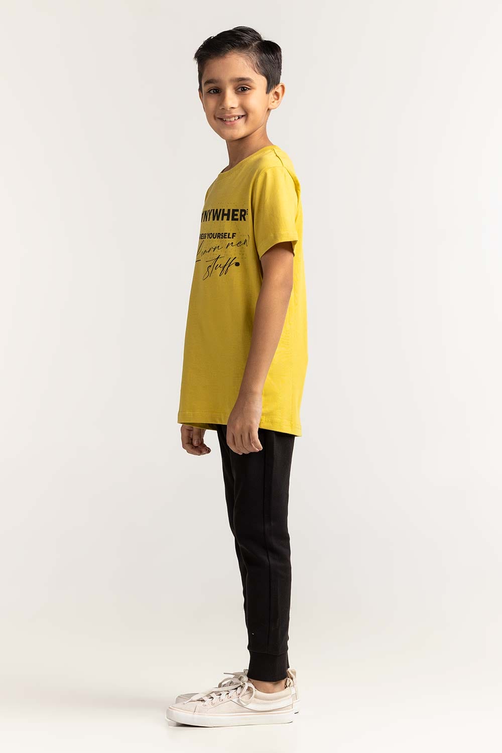 Junior Boy Olive Oil Printed Tee JB-TS-SS24-012