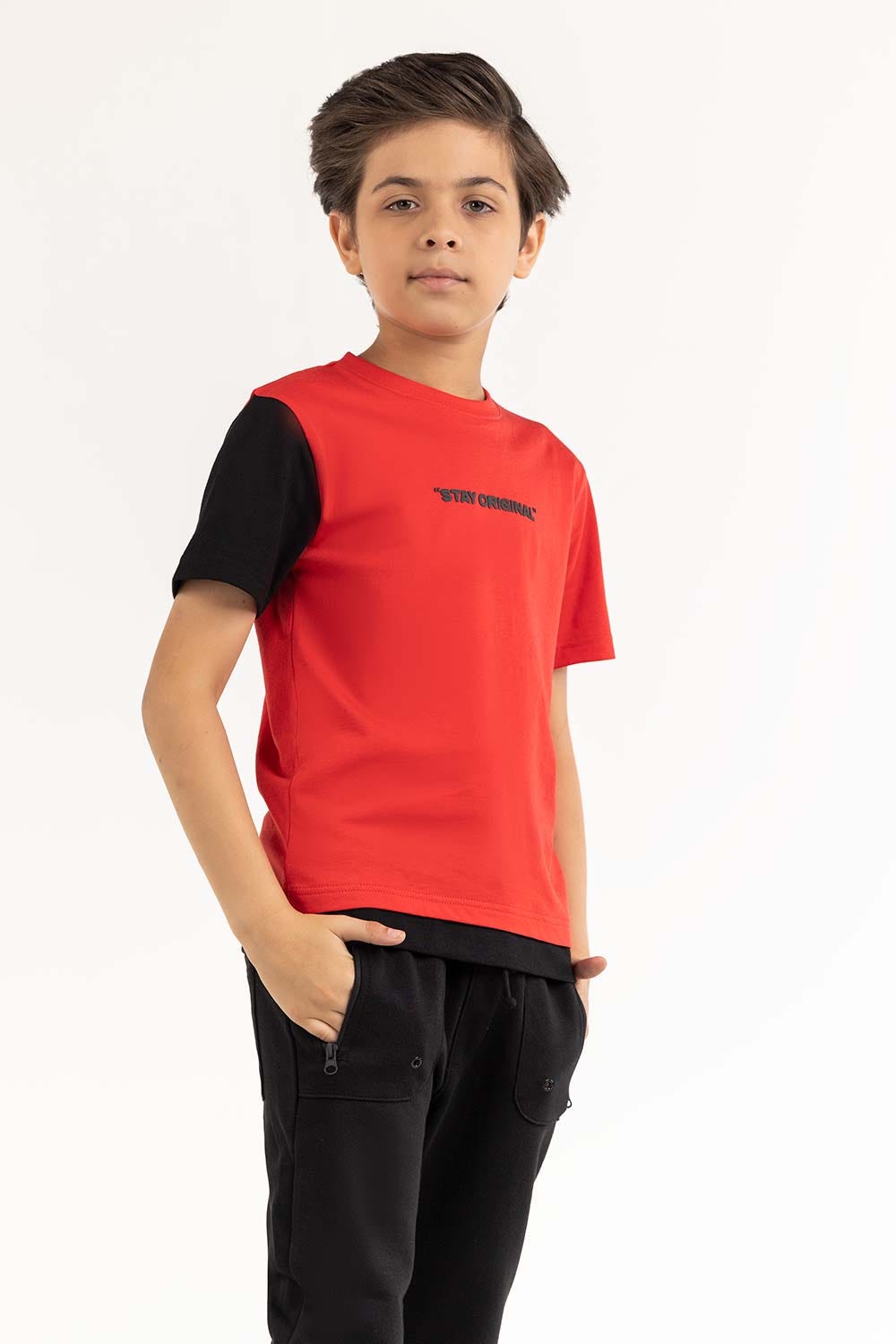 Junior Boy Red T-Shirt 231-313-010