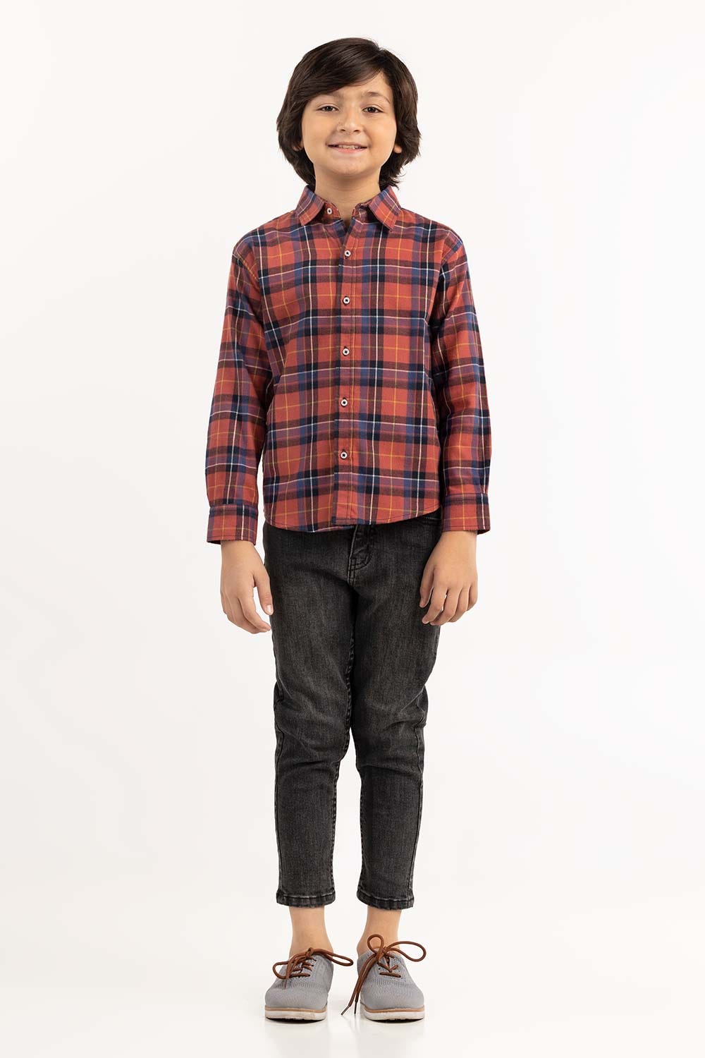 Junior Boy Salmon Casual Shirt 224-317-014