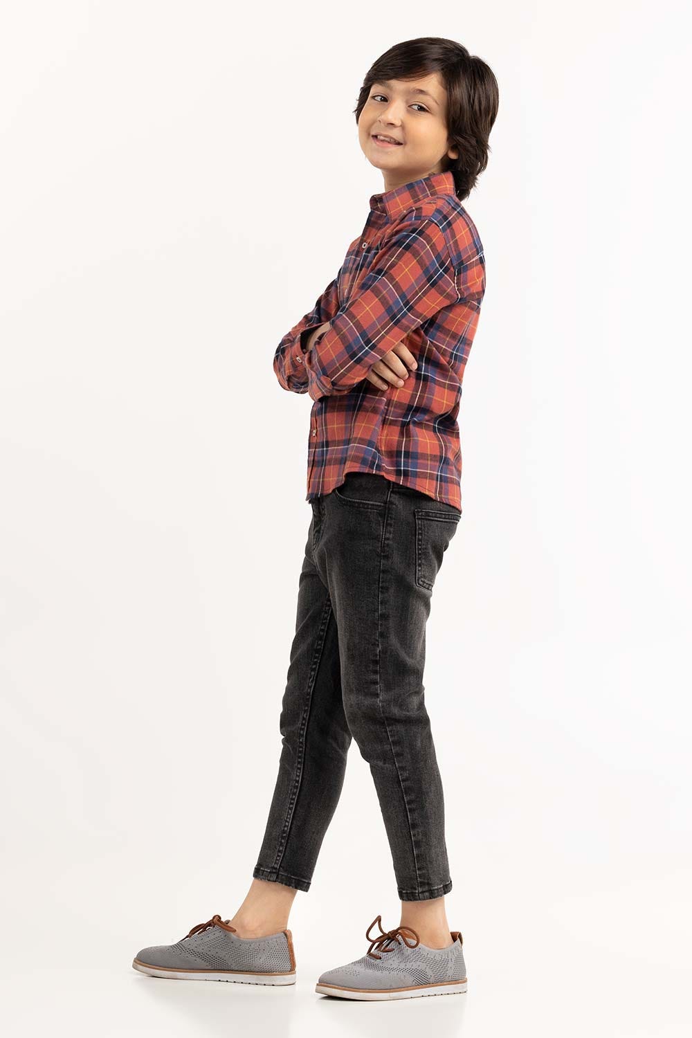 Junior Boy Salmon Casual Shirt 224-317-014