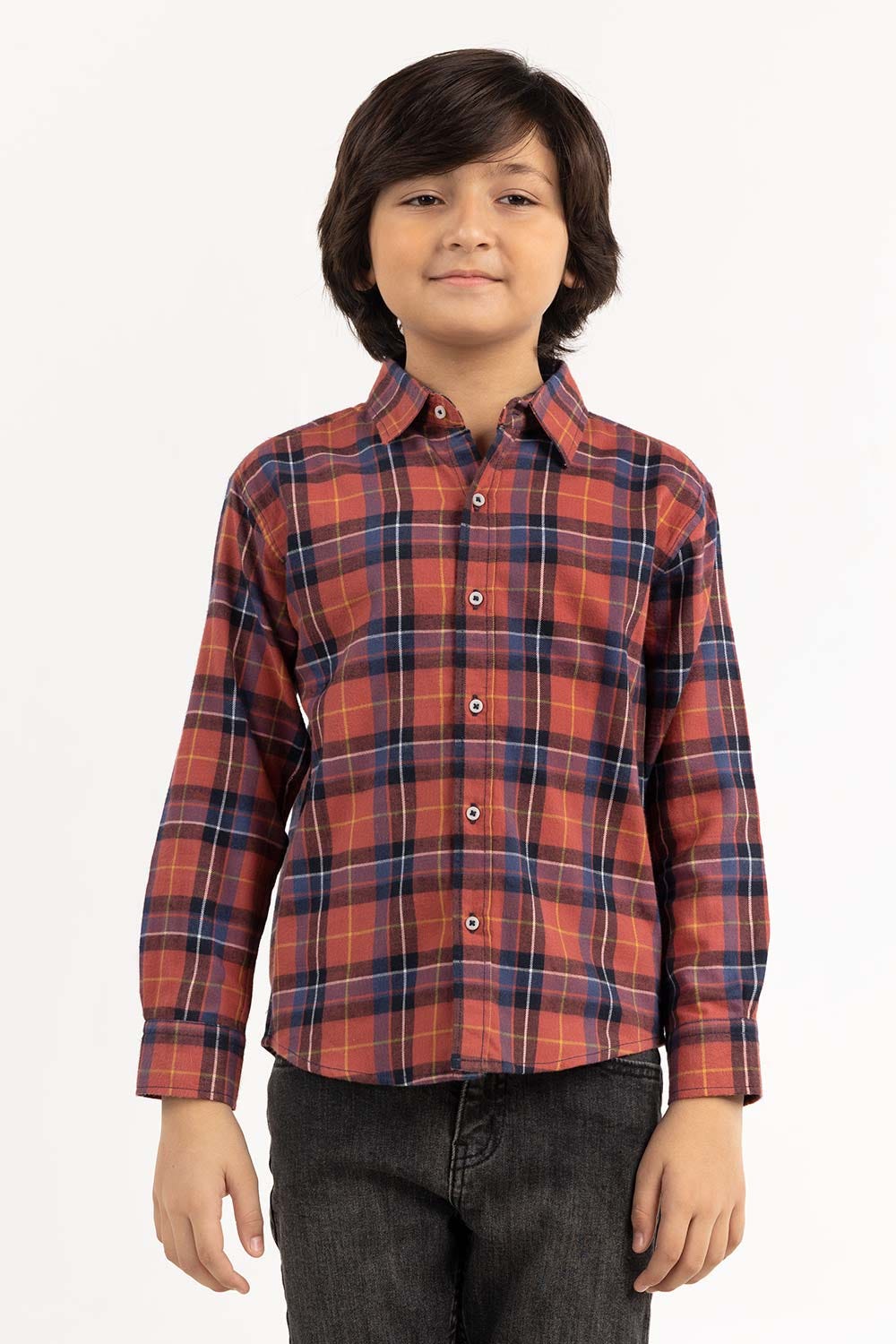 Junior Boy Salmon Casual Shirt 224-317-014