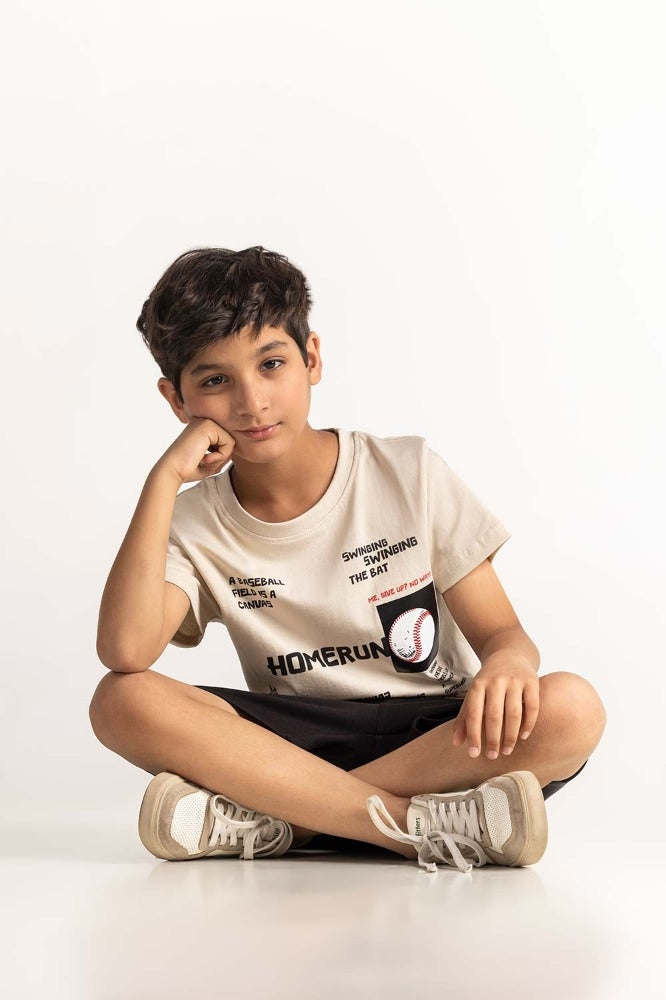 Junior Boy Sand Printed Tee JB-TS-SS24-020