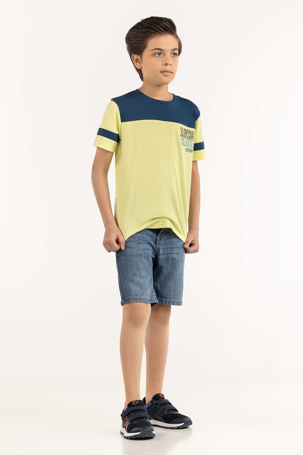 Junior Boy Sun Lime T-Shirt 231-313-013