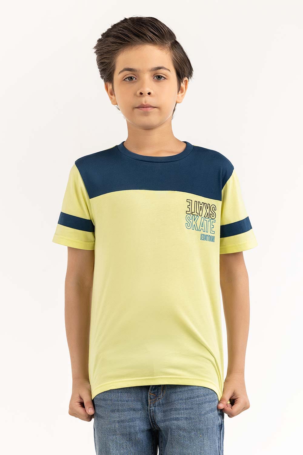 Junior Boy Sun Lime T-Shirt 231-313-013