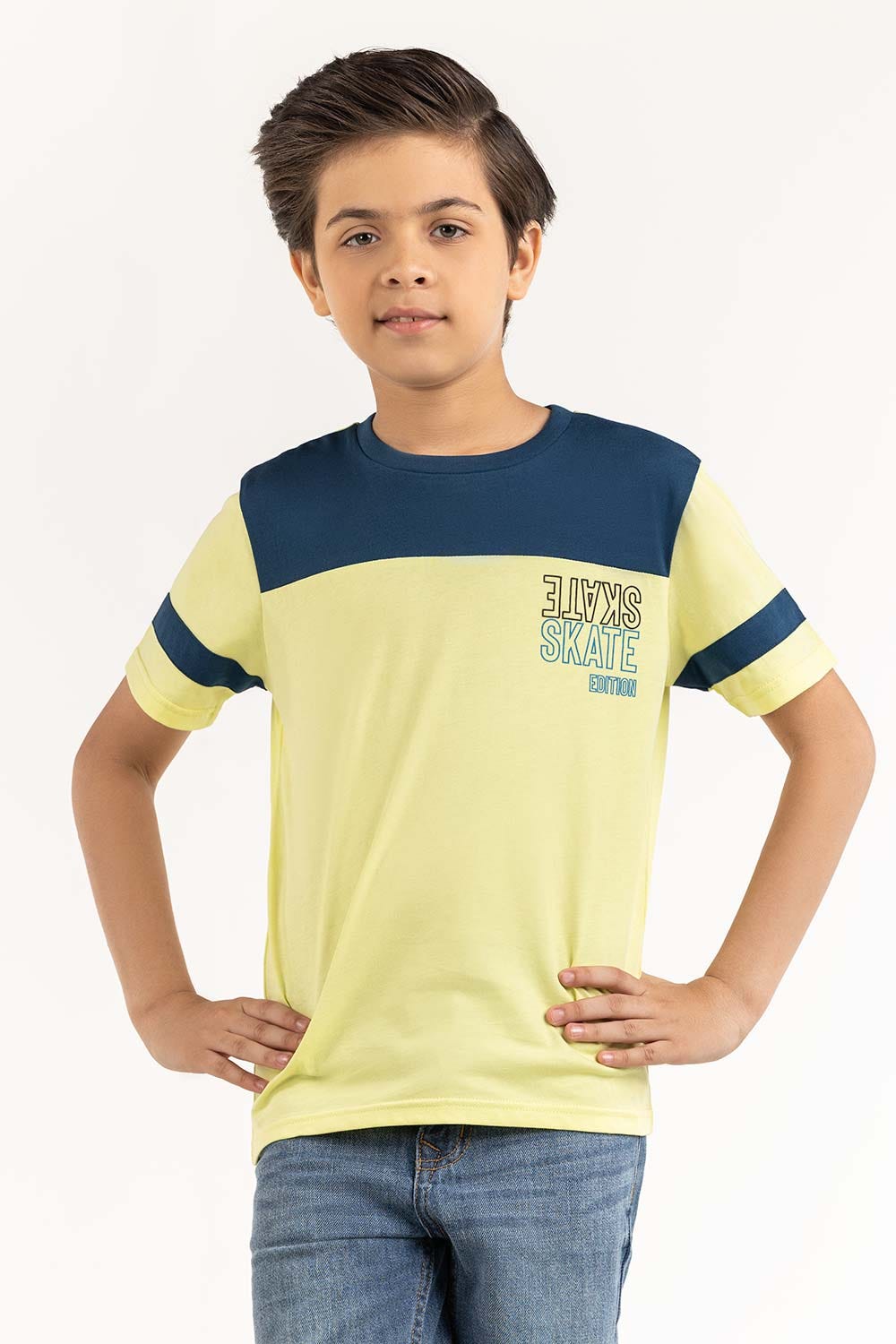 Junior Boy Sun Lime T-Shirt 231-313-013