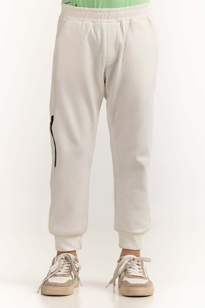 Junior Boy White Basic Trouser JB-TRC-SS24-002