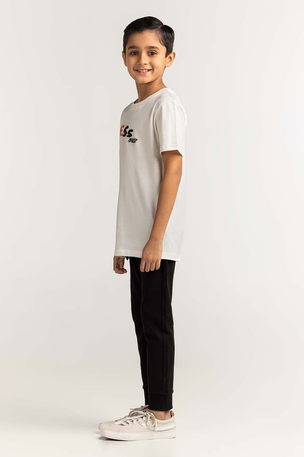 Junior Boy White Printed Tee JB-TS-SS24-024